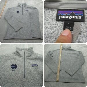 Patagonia Gray Fleece Pullover with Logo